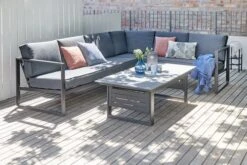 Loungeset VONGE 6-sits Svart