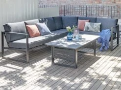 Loungeset VONGE 6-sits Svart -UteLuxe Butik 120729