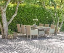 STRIB L200 Bord Natur + 4 AIDT Stol Natur -UteLuxe Butik 121607