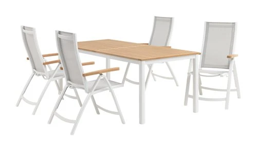 RAMTEN L206 Bord Hårdträ + 4 SLITE Positionsstol Vit 6 RAMTEN L206 Bord Hårdträ + 4 SLITE Positionsstol Vit - Bild 4