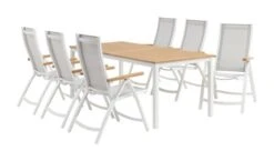 RAMTEN L206 Bord Hårdträ + 4 SLITE Positionsstol Vit 12 RAMTEN L206 Bord Hårdträ + 4 SLITE Positionsstol Vit -UteLuxe Butik 149983