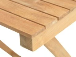 VESTERHAVET L70 Bord Teak + 2 ILDERHUSE Stol Natur -UteLuxe Butik 151067 1