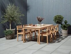 VESTERHAVET L210 Bord Teak + 4 VESTERHAVET Stol Teak -UteLuxe Butik 151470