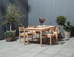 VESTERHAVET L210 Bord Teak + 4 VESTERHAVET Stol Teak -UteLuxe Butik 151471