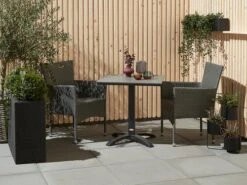 HOBRO L70 Bord Grå + 2 AIDT Stol Grå