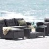 Loungeset MORA 4-sits M/schäslong Svart -UteLuxe Butik 161375
