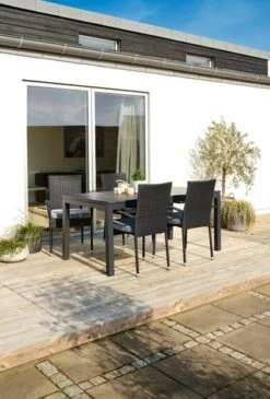 VATTRUP L170/273 Bord Svart + 4 GUDHJEM Stol Svart -UteLuxe Butik 182112 1