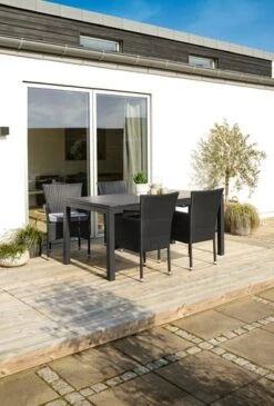 VATTRUP L170/273 Bord Svart + 4 AIDT Stol Svart -UteLuxe Butik 182113