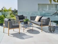 Loungeset BYMARKA 5-sits Snabbtorkande Grå