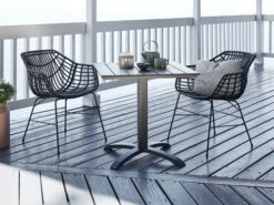 HOBRO L70 Bord Svart + 2 ILDERHUSE Stol Svart