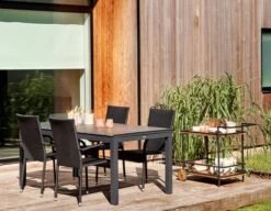 Bord VATTRUP B95xL170/273 Svart -UteLuxe Butik 199980