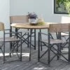 BASTRUP Ø120 Bord Svart + 4 NAGELSTI Stol Svart 2 BASTRUP Ø120 Bord Svart + 4 NAGELSTI Stol Svart -UteLuxe Butik 201644