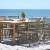 VESTERHAVET L150 Bord Teak + 4 FJELLERUP Stol Natur