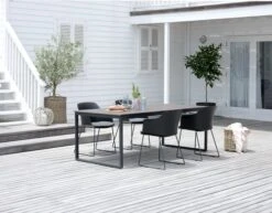 NESSKOGEN L210 Bord Brun + 4 SANDVED Stol Svart -UteLuxe Butik 201827